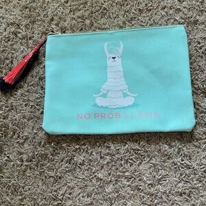 Ruby Cash Make-Up Bag No ProbLLama 9x7- Cute Yoga Llama